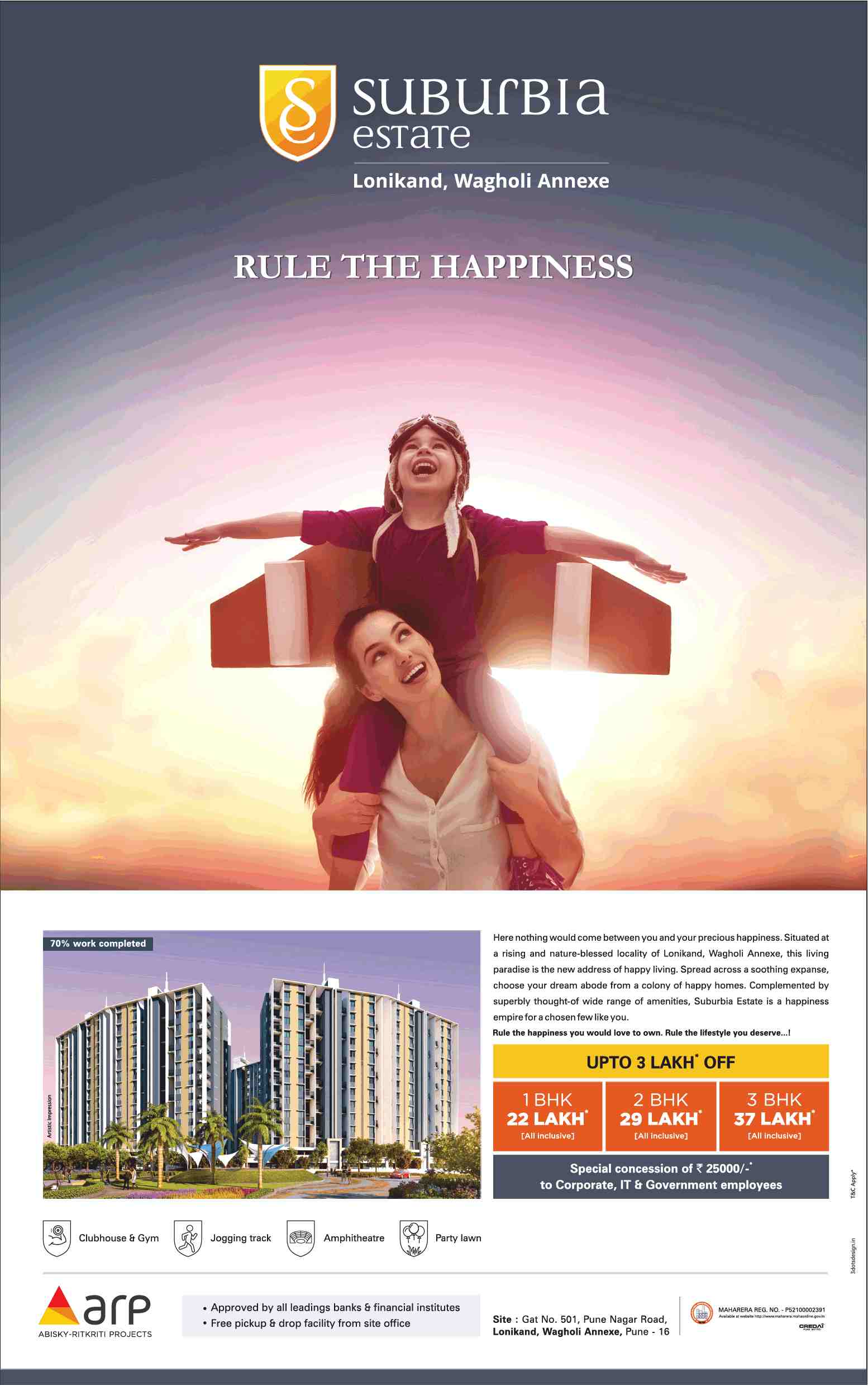 Rule the lifestyle you deserve at ARP Suburbia Estate in Pune